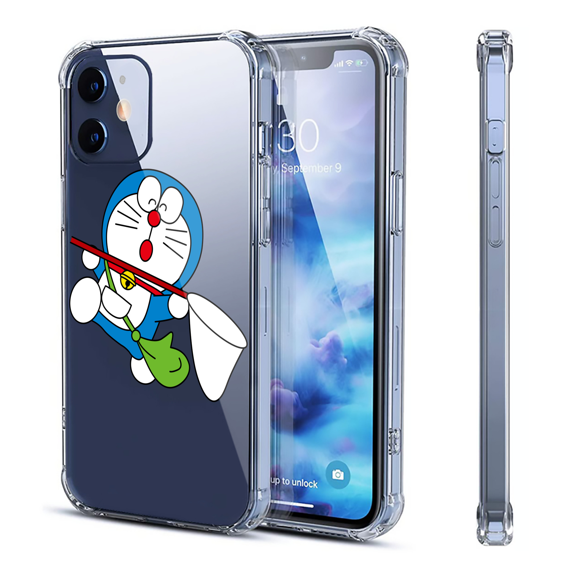 （画像用） ドラえもん Doraemon 【iPhone 12シリーズ対応】透明スマホケース（クリアソフトケース）